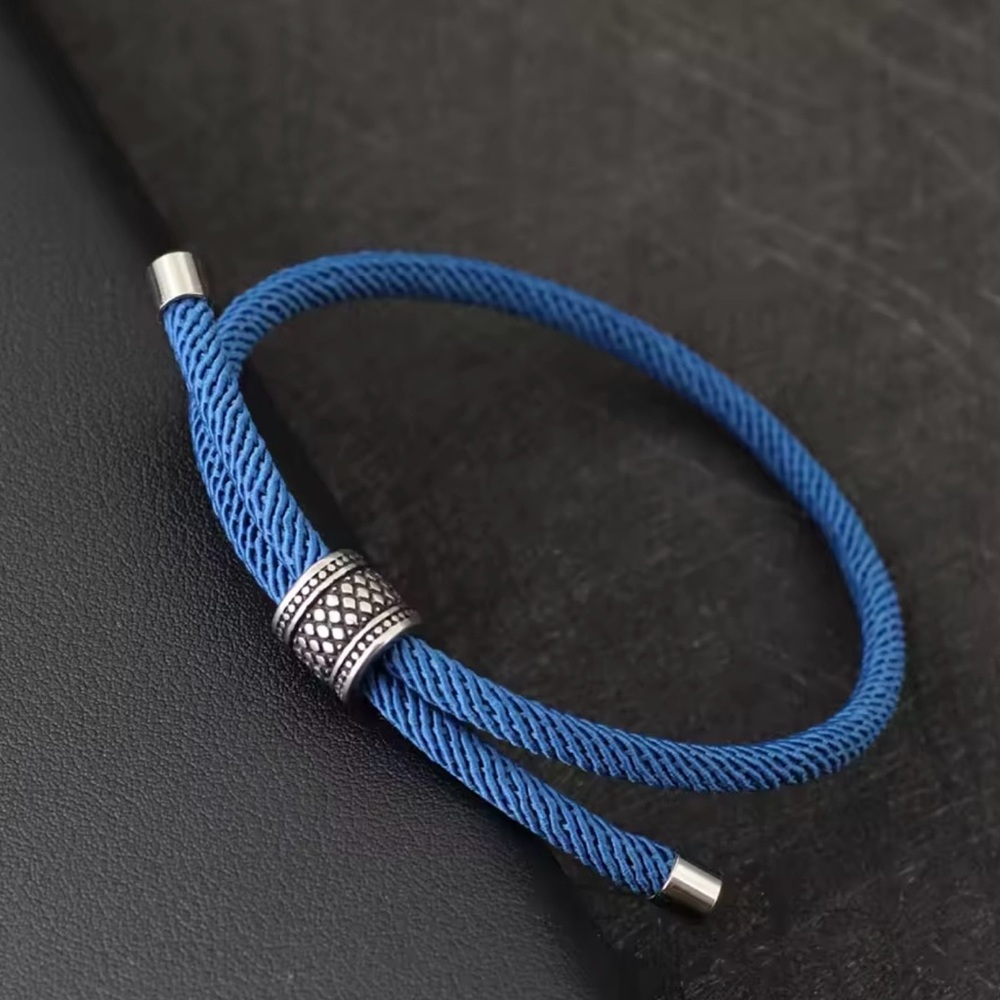 Men’s Rope Bracelet Khaki and Blue